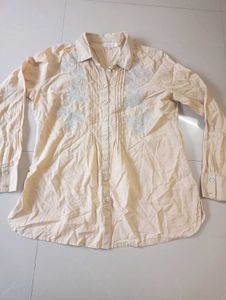 Embroidered Long Sleeve Tunic Shirt