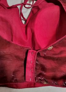 Maroon Embroidered Blouse