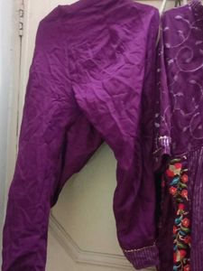 Beautiful Purple Embroidered Kurta Set