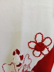 Floral Embroidered White Top