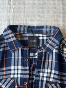 VOI JEANS Blue Plaid Casual Shirt