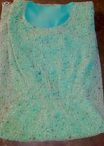 Beautiful Flowers Printed Light Green Kaftan Dress👗👗👗👗👗