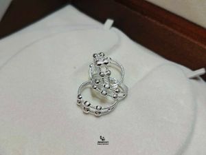 Elegant Pure Silver Beaded Toe Ring Rings Set