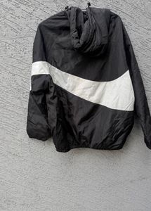 Black &amp; White Windbreaker Jacket