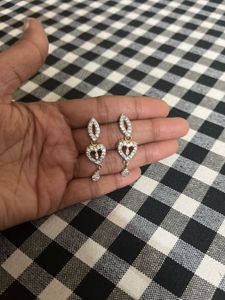 Heart-Shaped Dangle Earrings