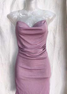Strappy Cowl Neck Mini Dress