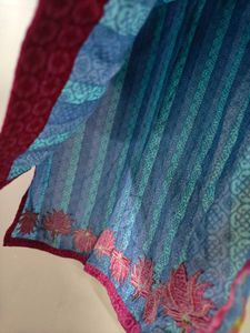 handloom short kurti with embroidery