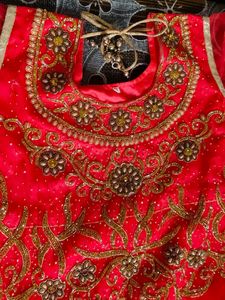Beautiful Red Embroidered Lehenga Choli