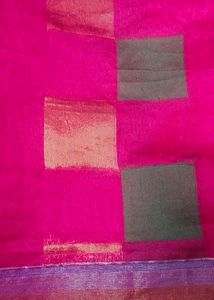 Pink Cotton Saree