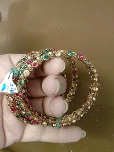 Women Bangles Gold Polish