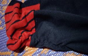 Stylish Black &amp; Red Printed Kurta