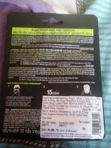 Garnier serum sheet mask, 2 different varietie... charcoal and hydra bomb
