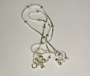 Silver Beaded Anklet