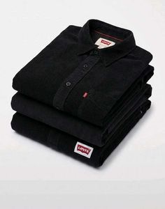 Levi's Black Corduroy Button-Up Shirt