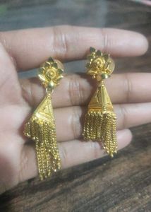 Elegant Gold-tone Drop Earrings