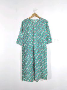 Sea Green Printed Kurta (Women's)