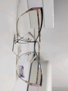 Fashionable Gold &amp; Pink Eyeglasses