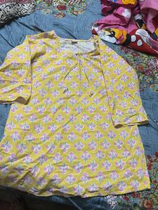 Yellow short kurti