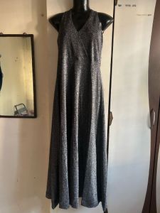Elegant silver gown with jacket