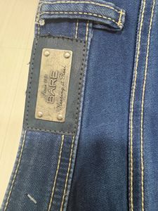Stylish Blue Skinny Jeans with Side Stripe