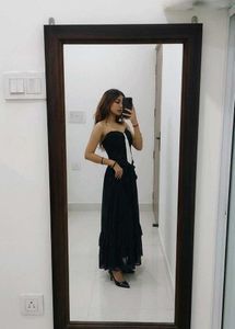 SHEIN Black Corset Top with Tie