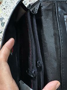 Elegant Black Faux Leather Clutch