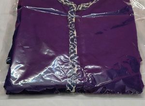 Vibrant Purple Kurta with Indian Print Accents