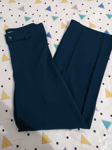 Classic Navy Wide-Leg Trousers