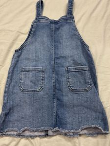 Cute Denim Pinafore Dress