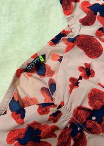 Floral Print Tiered Mini Dress