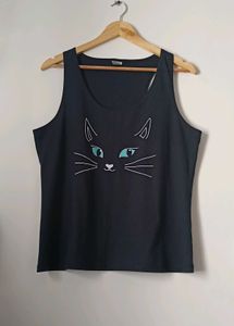 Cute Cat Face Tank Top