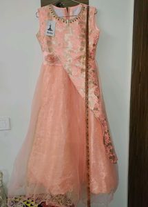 Beautiful Peach Ethnic Gown