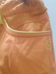 Orange Casual Pants