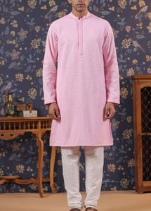 House Of Pataudi Embroiderered Sequinned Kurta