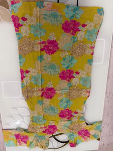 Vibrant Floral Print Saree