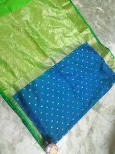 Elegant Saree with Gold Border