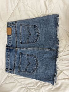 Blue Denim Mini Skirt