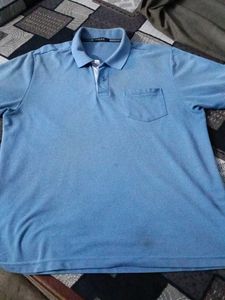 Men's Blue Polo Shirt with Pocket