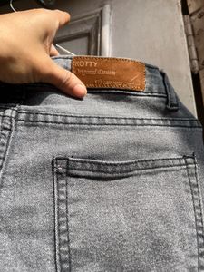Gray Wide Leg Jeans