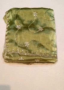 Green heavy saree