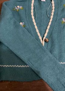 Floral Embroidered Cardigan