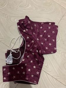 elegant meroon printed saree
