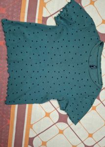 Cute Teal Polka Dot Top set of 5