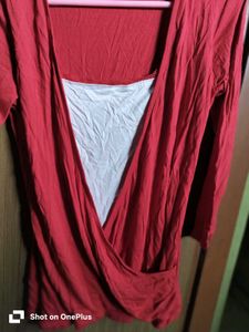 Red Wrap Top