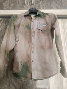 Casual Camo Button-Down Shirt- Read description