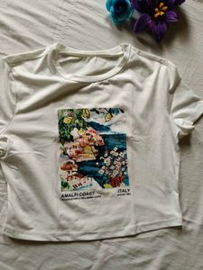White Graphic T-Shirt - Amalfi Coast