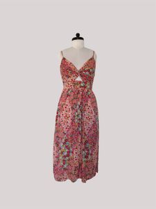 Floral Cut-Out Midi Dress