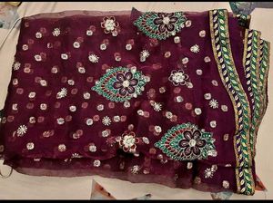 Stunning Embroidered Silk Saree