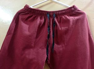 Rust Red Cotton Joggers – Unisex | Lightly Used