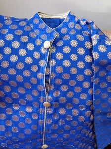 Royal Blue Kurta  with Gold Print